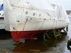 Selma III in water at the boat dock