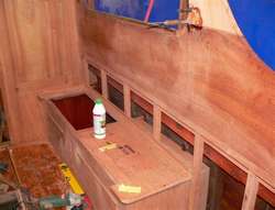 New bench and brackets on the starboard side