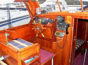 The old dashboard with the long gear stick in the floor